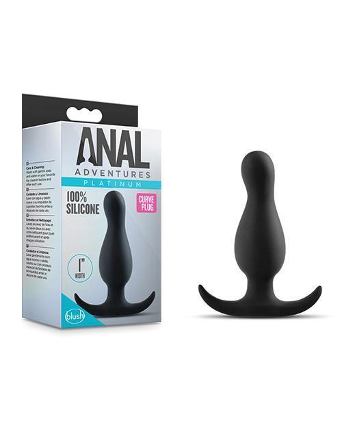 product image, Blush Anal Adventures Curve Plug - Black - SEXYEONE 