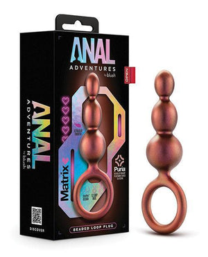Blush Anal Adventures Matrix Beaded Loop Plug - Copper - SEXYEONE
