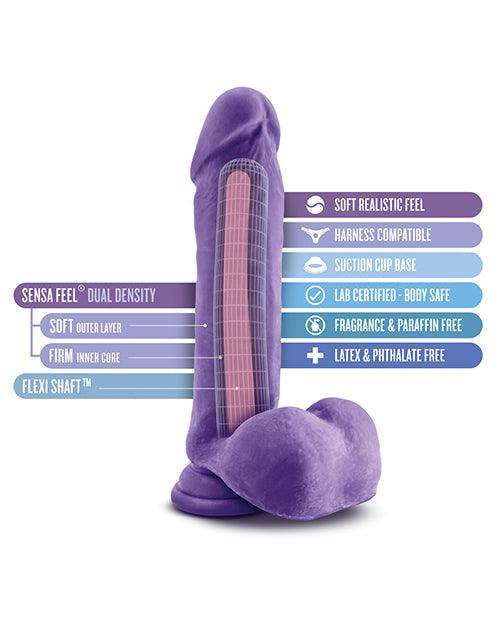 image of product,Blush Au Natural Bold Hero 8" Dildo - Purple - {{ SEXYEONE }}