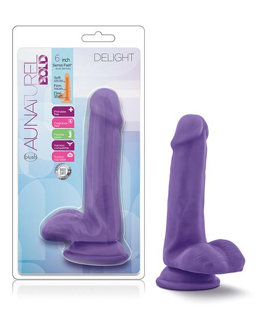 product image, Blush Au Natural Bold Massive 6" Dildo - Purple - {{ SEXYEONE }}