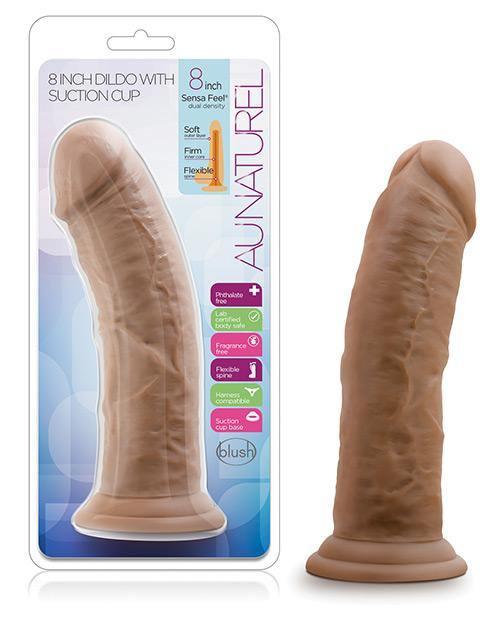 image of product,"Blush Au Naturel 8"" Dildo W/suction Cup" - SEXYEONE