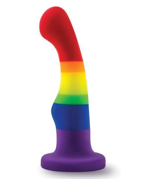 image of product,Blush Avant P1 Gay Pride Silicone Dong - Freedom - SEXYEONE 