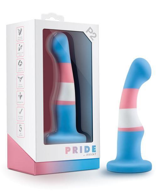 product image, Blush Avant P2 Transgender Pride Silicone Dong - True Blue - {{ SEXYEONE }}