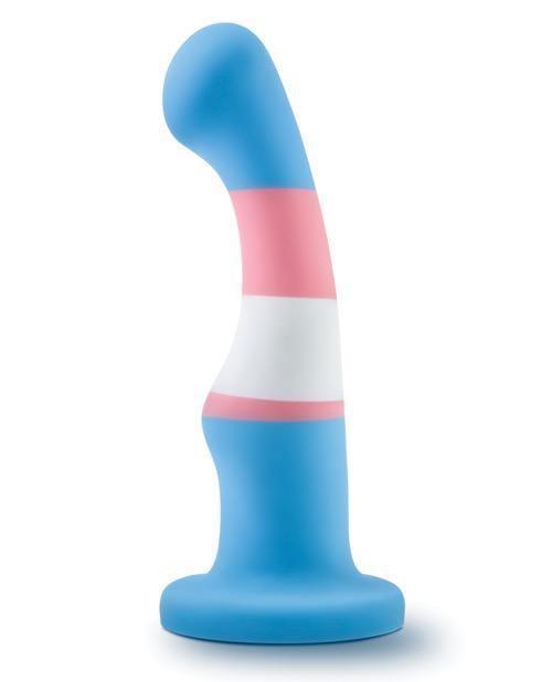 image of product,Blush Avant P2 Transgender Pride Silicone Dong - True Blue - {{ SEXYEONE }}