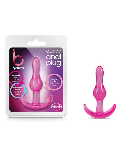 product image, Blush B Yours Curvy Anal Plug - Pink - {{ SEXYEONE }}