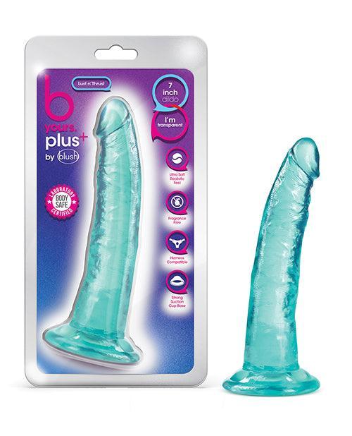 image of product,Blush B Yours Plus 7.5" Lust N' Thrust Dildo - {{ SEXYEONE }}