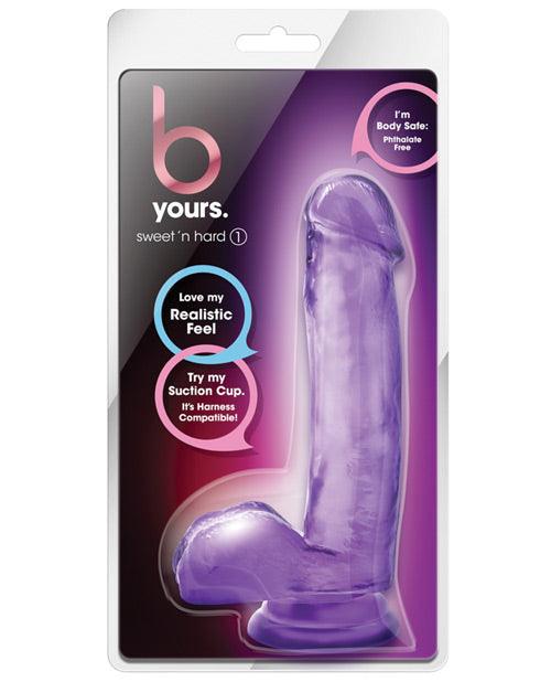 product image, Blush B Yours Sweet N Hard 1 W-suction Cup - Purple - {{ SEXYEONE }}