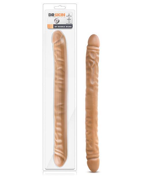 product image, Blush Dr. Skin 18" Double Dildo - Mocha - {{ SEXYEONE }}