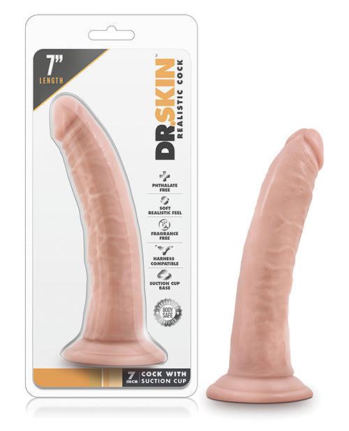 product image, Blush Dr. Skin 7" Cock W-suction Cup - Vanilla - {{ SEXYEONE }}