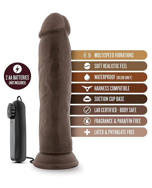 image of product,Blush Dr. Skin Dr. Throb 9.5" Cock W-suction Cup - Chocolate - {{ SEXYEONE }}