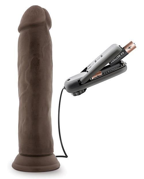 image of product,Blush Dr. Skin Dr. Throb 9.5" Cock W-suction Cup - Chocolate - {{ SEXYEONE }}