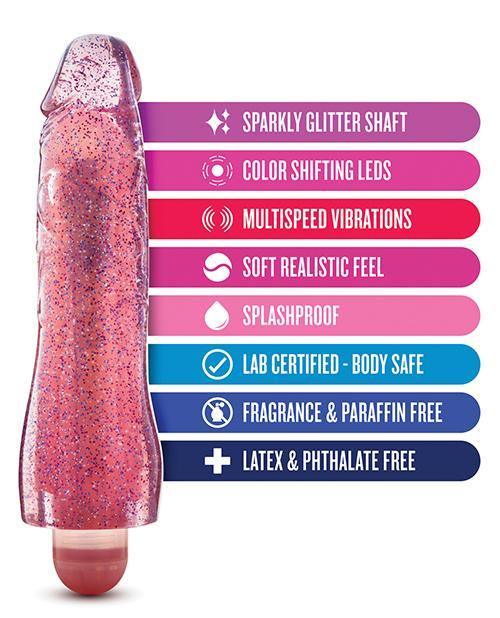 image of product,Blush Glow Dicks Glitter Vibrator Molly - SEXYEONE 