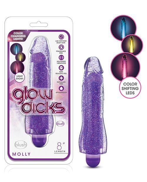 image of product,Blush Glow Dicks Glitter Vibrator Molly - SEXYEONE 