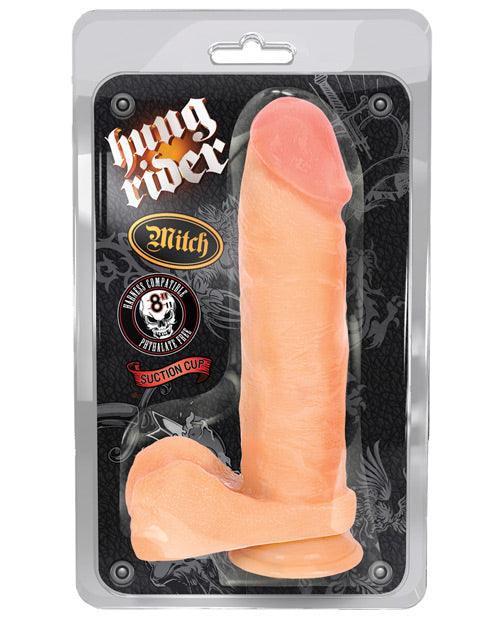 product image, Blush Hung Rider Mitch 8" Dildo W/suction Cup - Flesh - SEXYEONE