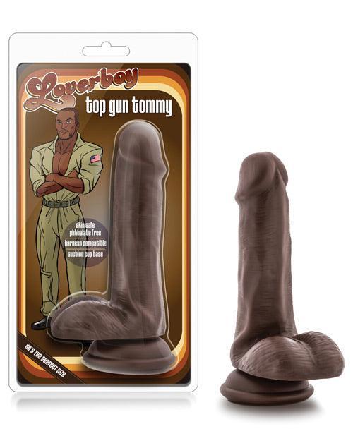 product image, Blush Loverboy Top Gun Tommy 6" Realistic Cock - Chocolate - SEXYEONE