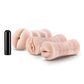 Blush M For Men Self Lubricating Vibrating Stroker Sleeve Kit - Vanilla Pack Of 3 - SEXYEONE