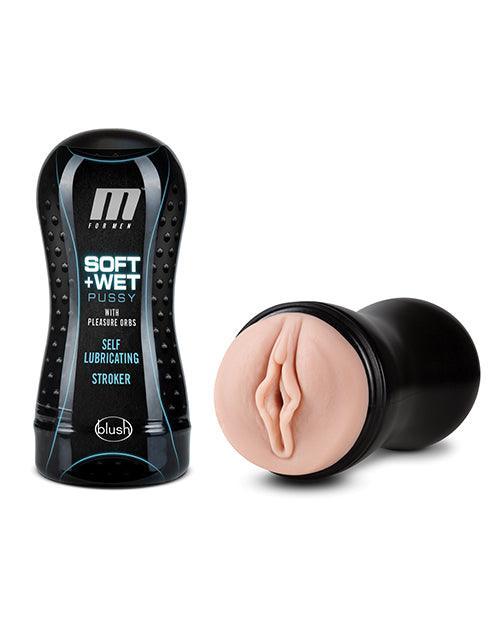 product image, Blush M For Men Soft And Wet Pussy With Pleasure Orbs Self Lubricating Stroker - Vanilla - SEXYEONE