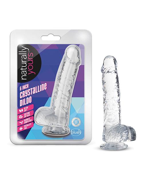 image of product,Blush Naturally Yours 6" Crystalline Dildo - {{ SEXYEONE }}