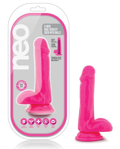 Blush Neo Dual Density Cock with balls - {{ SEXYEONE }}