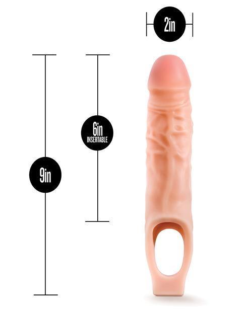image of product,Blush Performance Plus Silicone Cock Sheath Penis Extender - Flesh - {{ SEXYEONE }}