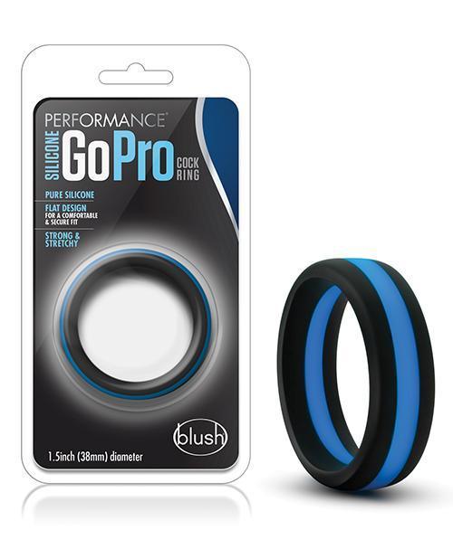 product image, Blush Performance Silicone Go Pro Cock Ring - Black-blue - {{ SEXYEONE }}
