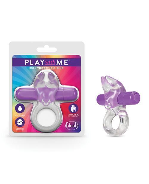 image of product,Blush Play With Me Bull Vibrating C Ring - SEXYEONE 