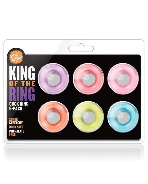 product image, Blush Play With Me King Of The Ring - Asst. Colors Set Of 6 - SEXYEONE 