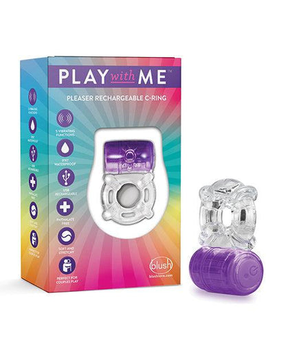 Blush Play With Me Pleaser Rechargeable C Ring - {{ SEXYEONE }}