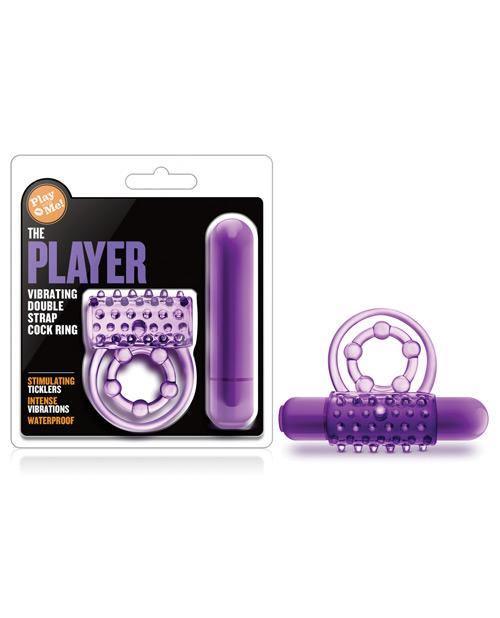 product image, Blush Play With Me The Player Vibrating Double Strap Cockring - Purple - SEXYEONE 