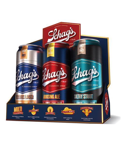 product image, Blush Schag's Beer Can Stroker 6 Pack Merchandising Kit - SEXYEONE