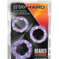 Blush Stay Hard Beaded Cock Rings 3 Pack - {{ SEXYEONE }}