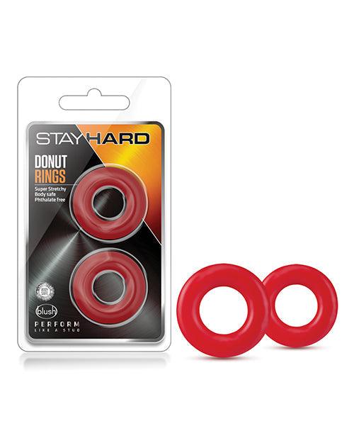 product image, Blush Stay Hard Donut Rings - Red Pack Of 2 - {{ SEXYEONE }}