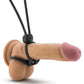 Blush Stay Hard Silicone Double Loop Cock Ring - Black - SEXYEONE 