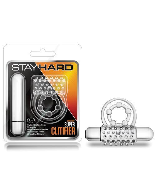 product image, Blush Stay Hard Super Clitifier Cock Ring - Clear - SEXYEONE 