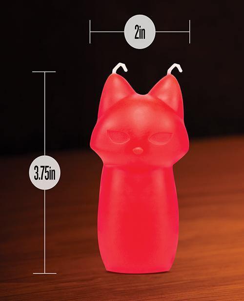 image of product,Blush Temptasia Fox Drip Candle - Red - SEXYEONE 