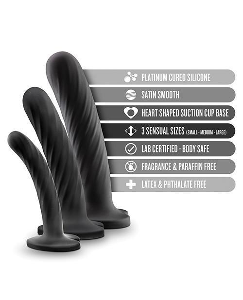 image of product,Blush Temptasia Twist Kit - Black Set Of 3 - SEXYEONE 
