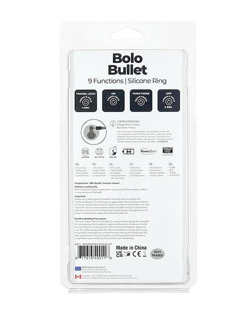 product image,Bolo Bullet Vibrating Adjustable Cock Tie - Black - MPGDigital Sales
