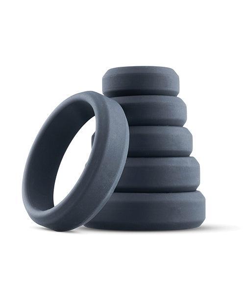 product image, Boners 6 Pc Wide Cock Ring Set - Black - SEXYEONE