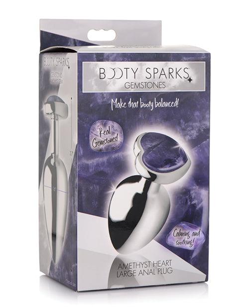 product image, Booty Sparks Gemstones Amethyst Heart Anal Plug - MPGDigital Sales