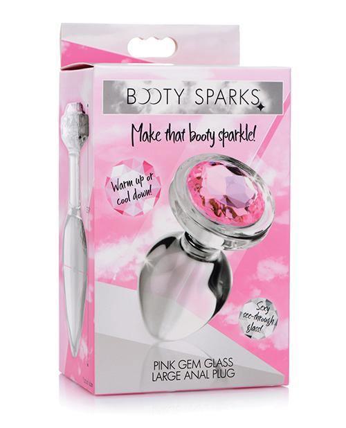 Booty Sparks Pink Gem Glass Anal Plug - MPGDigital Sales