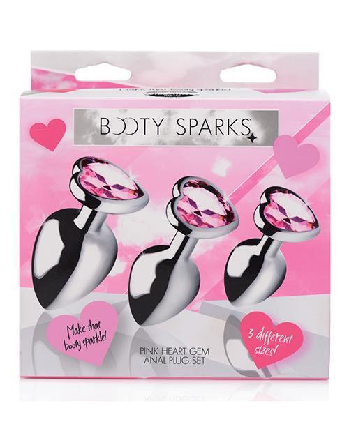 product image, Booty Sparks Pink Heart Gem Anal Plug Set - MPGDigital Sales