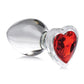 Booty Sparks Red Heart Gem Glass Anal Plug - MPGDigital Sales