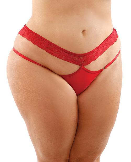 image of product,Bottoms Up Ren Microfiber Bikini Panty W/lace Waist Qn - SEXYEONE