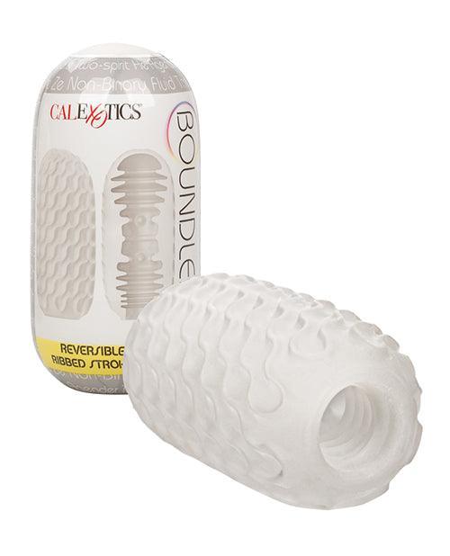 product image, Boundless Reversible Ribbed Stroker - White - SEXYEONE