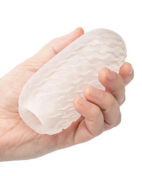 image of product,Boundless Reversible Ribbed Stroker - White - SEXYEONE