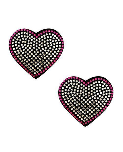 Burlesque Heart N' Soul Crystal Heart Nipztix - Pink-clear O-s - MPGDigital Sales