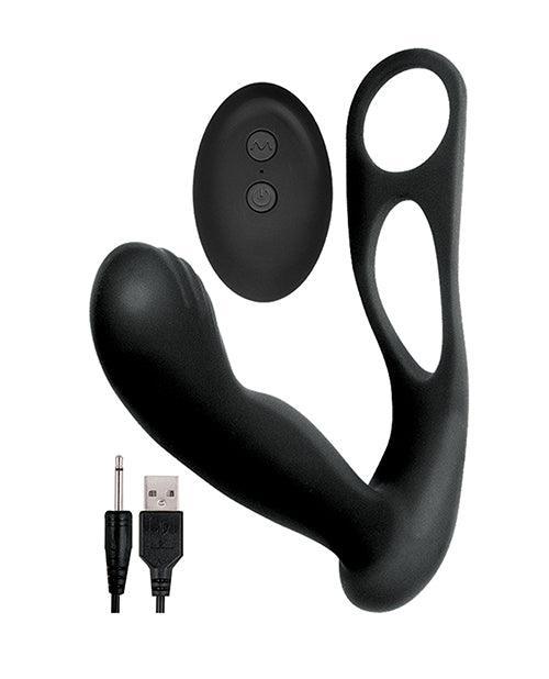 product image,Butts Up Prostate Massager W-scrotum & Cockring - Black - SEXYEONE