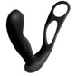 Butts Up Prostate Massager W-scrotum & Cockring - Black - SEXYEONE