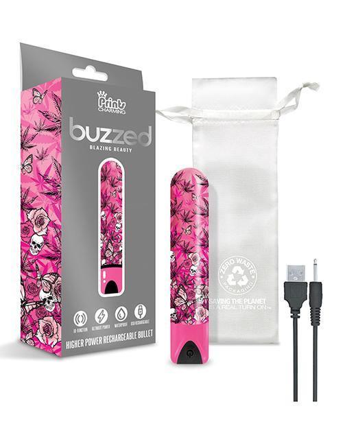 image of product,Buzzed 3.5" Rechargeable Bullet - Blazing Beauty Pink - {{ SEXYEONE }}