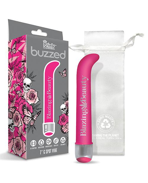 product image,Buzzed 7" G-spot Vibe  - Blazing Beauty Pink - MPGDigital Sales